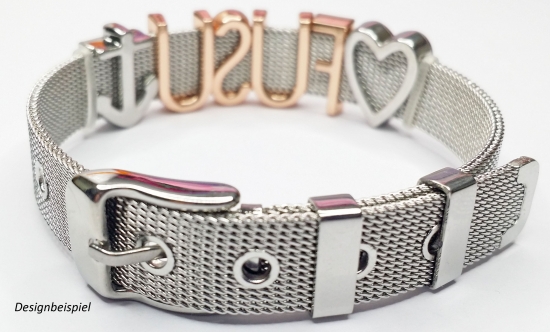 Glitzer Schleife Schieber für Mesh Armbänder